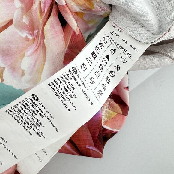 Joseph Ribkoff Long Sleeves Floral Print Blazer Jacket Blue & Pink‎ Size 10 - Picture 8 of 9